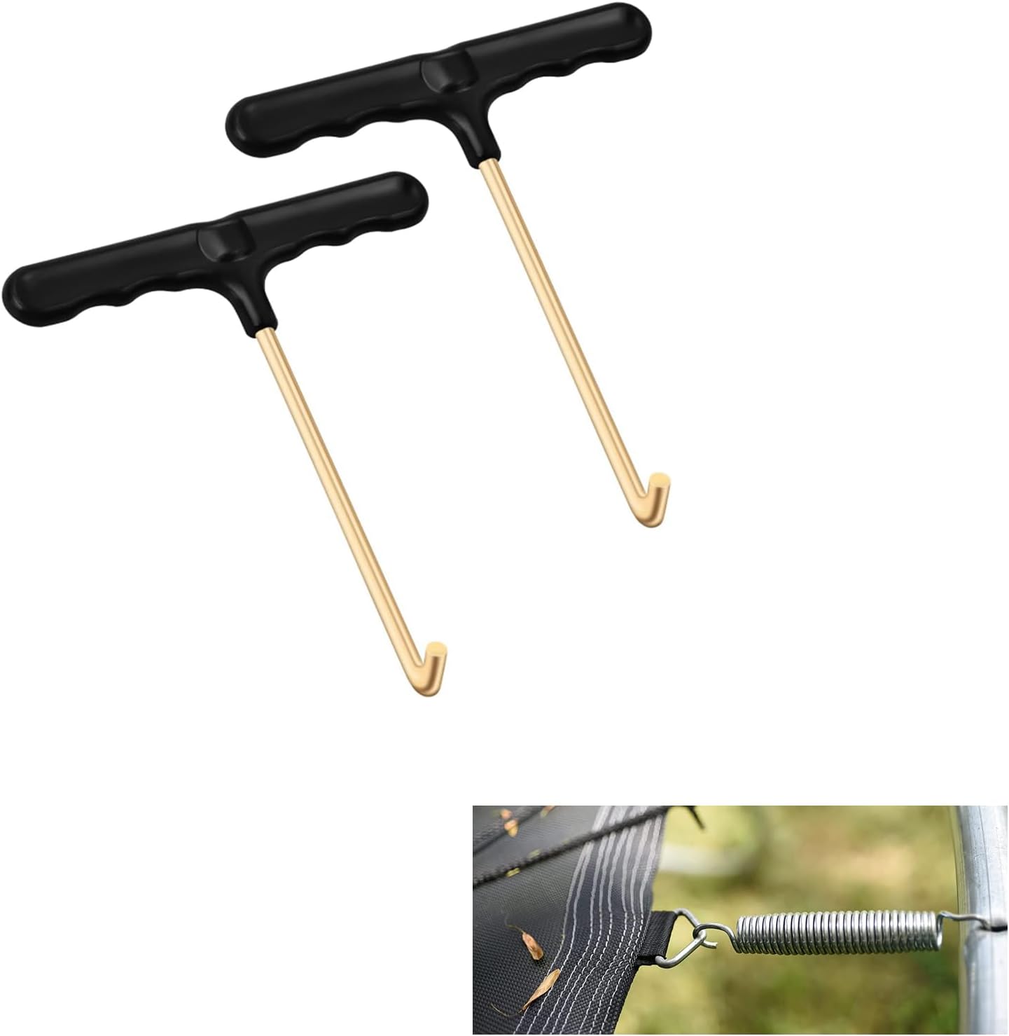2 Pack Trampoline Spring Pull Tool Kit Parts, THook Tent Peg Puller