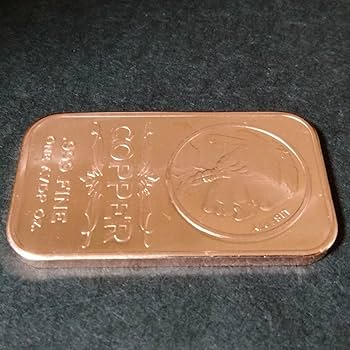 Amazon.co.jp: 純銅インゴット(純度99.9%) 1オンス 銅バー 銅