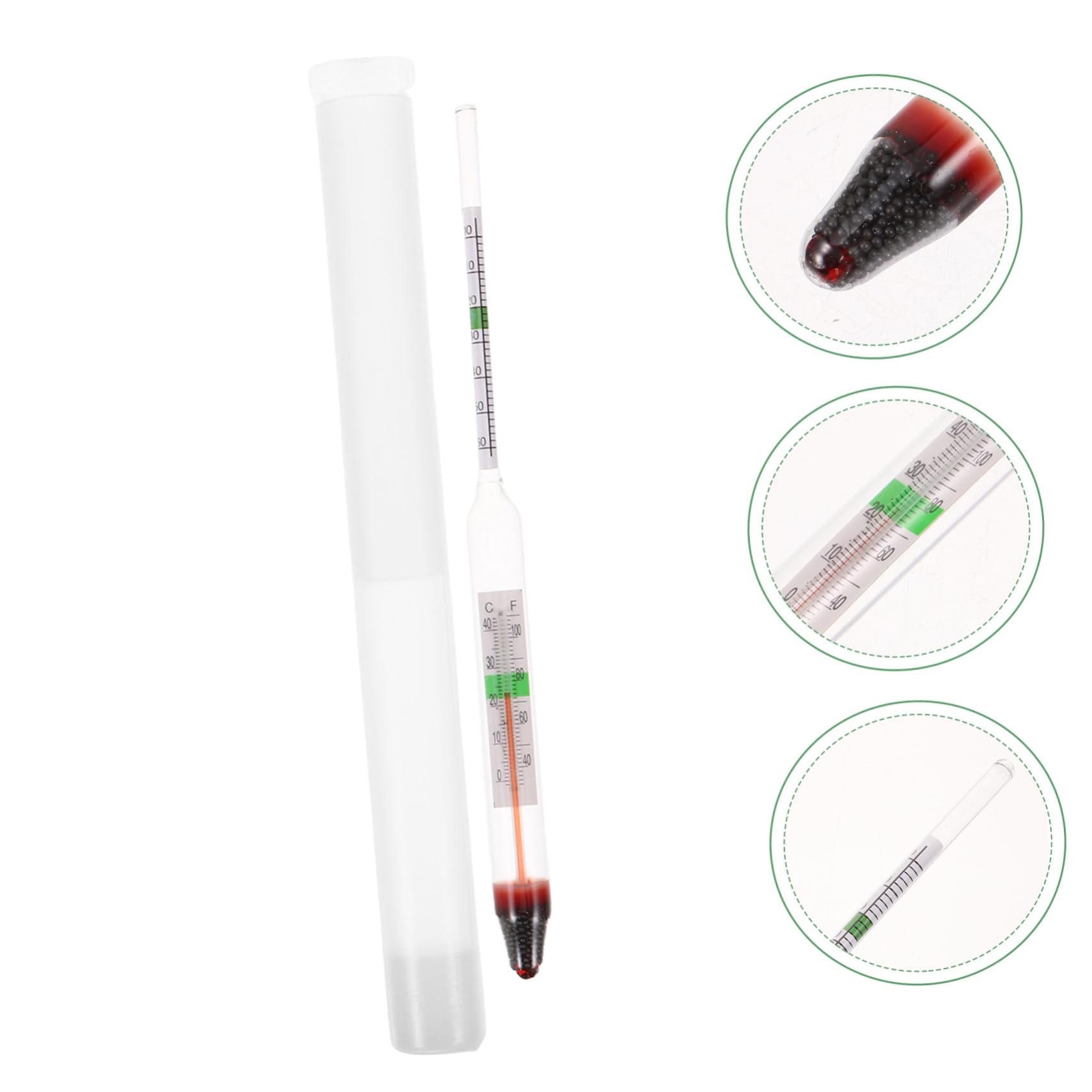 TOYANDONA 10 Sätze Salzgehaltmesser für Meerwasser Hydrometer digital Hydrometer Salzwasseraquarium Aquariensalz Messgerät Meersalz Tank Meerwasserqualitätstester Testkit für Aquarien Glas
