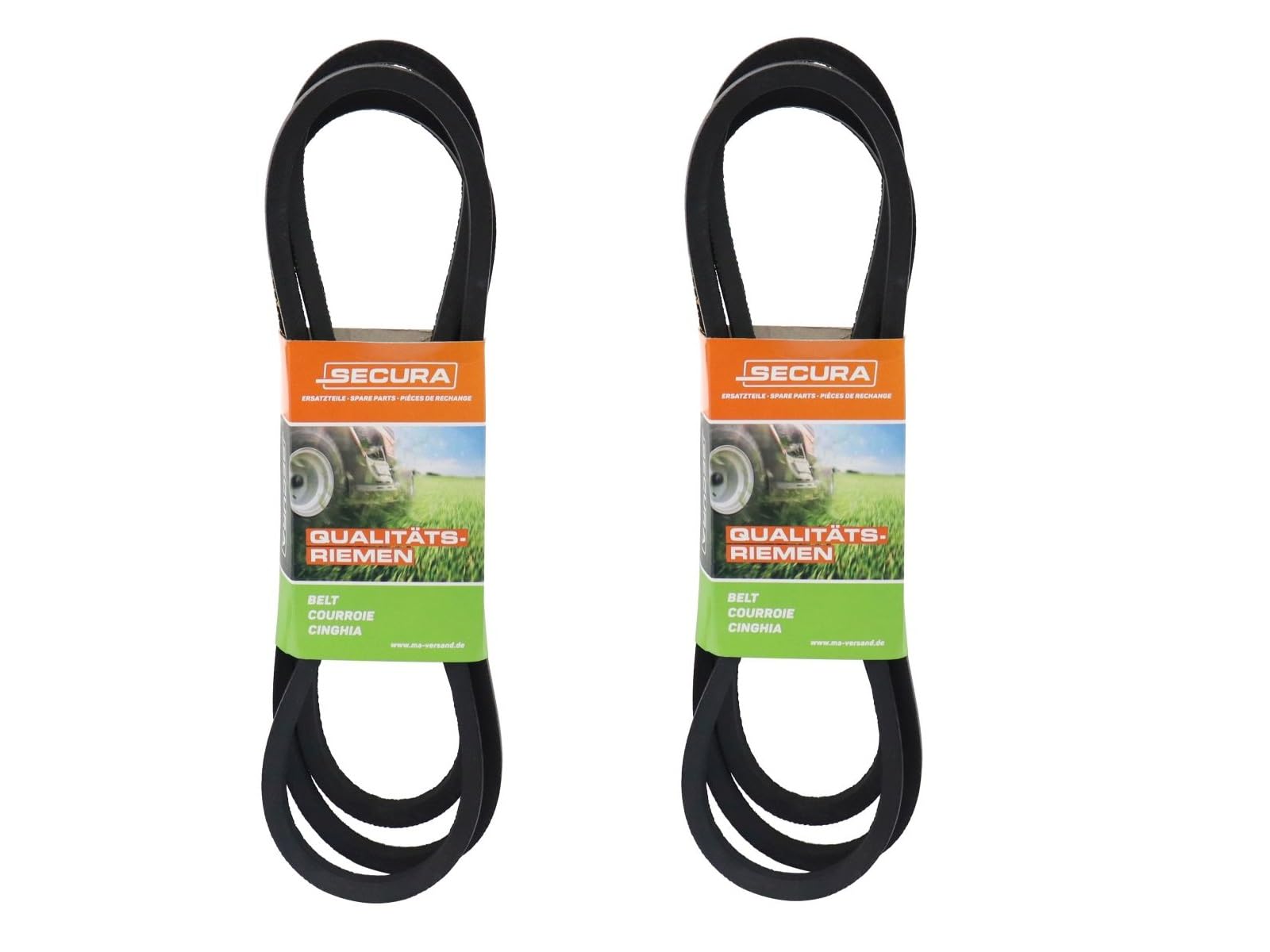 2x SECURA Mähwerkantriebsriemen kompatibel mit JOHN DEERE 108 116 180 GT242 LX172 LX188 STX30