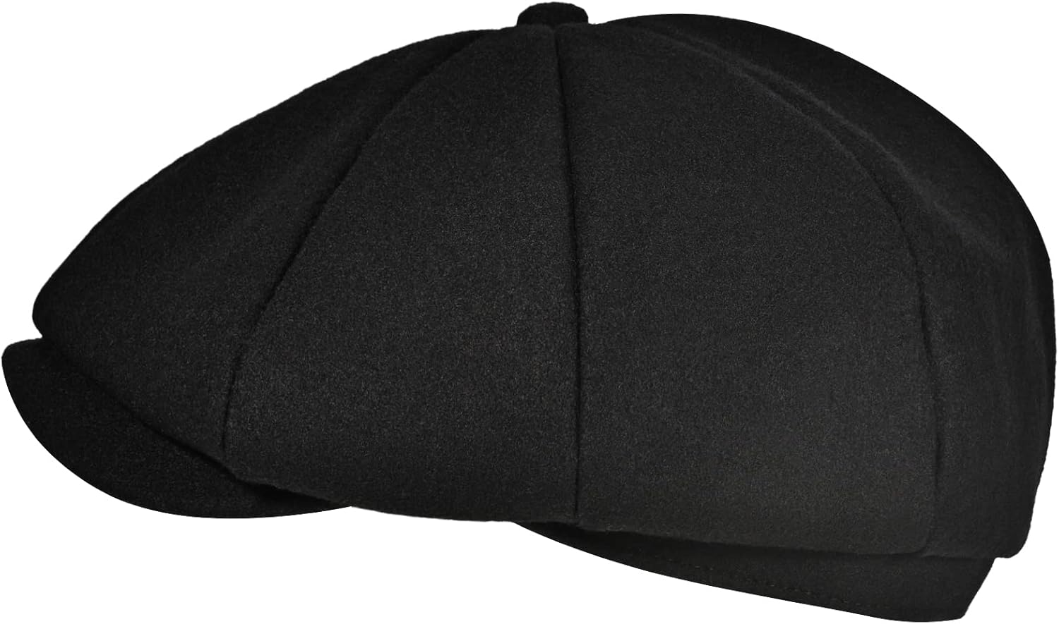 Mens Newsboy Cap High Woolen Tweed Gatsby Hat Ivy Cabbie Flat Golf Cap for Fathers Women Unisex - Image 5