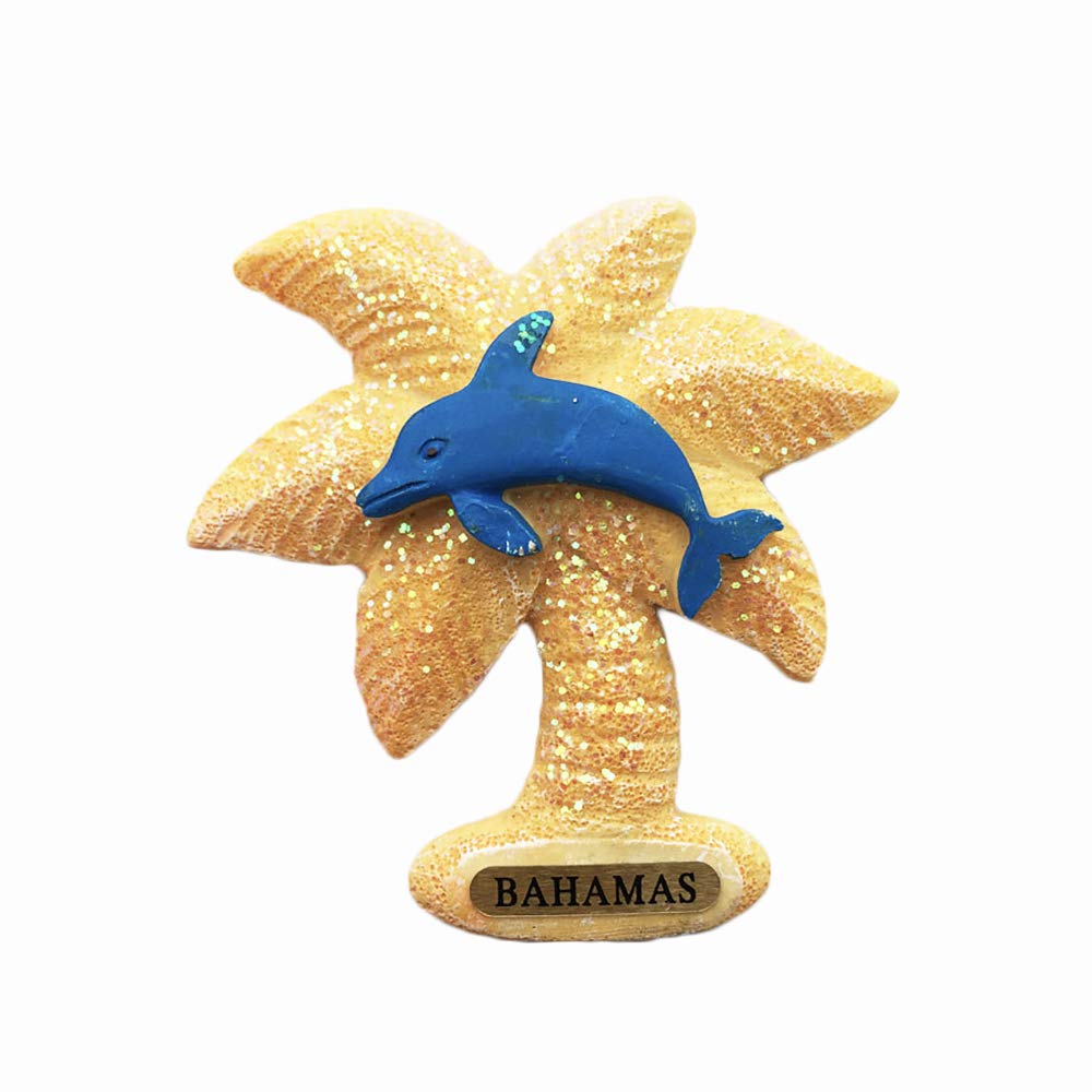 Magnete Frigo 3D Bahamas - Souvenir Artigianale In Resina Fatto A Mano (5x7,5 Cm)