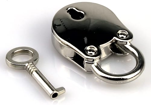 Miniatura 2 de 1PCS Vintage Mini Bear Candado Cerradura de llave estilo antiguo Cerradura de llave pequeña (Plata)