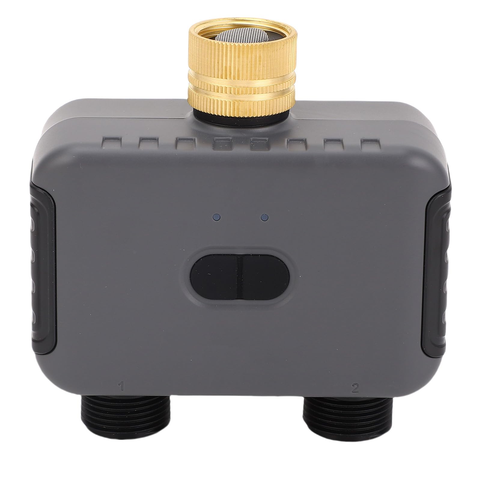 Jeffergarden Timer per Irrigazione, Timer per Irrigazione a 2 Zone in Ottone con Blocco Bambini Impermeabile IP55 e Ritardo Pioggia, Programmabile per Tubo da Giardino per del Prato e del Giardino