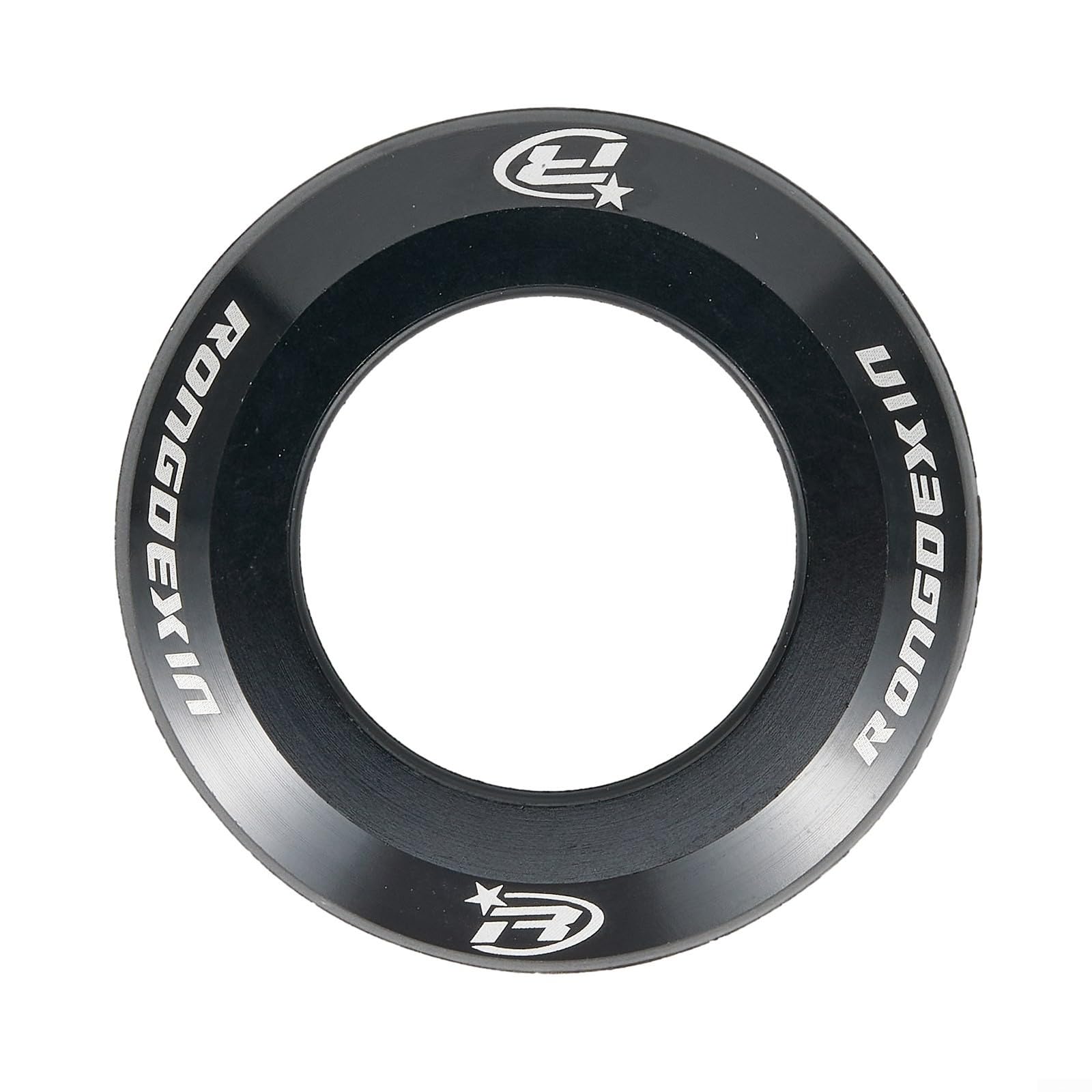 ZiStarlilife Bicycle Headset Cap Mountain Bike Cover Mountain Bike Essential High Strength Aluminum Alloy Headset Cap,With Protective Sleeve, Concealed 44Mm Upper Headset(Black)