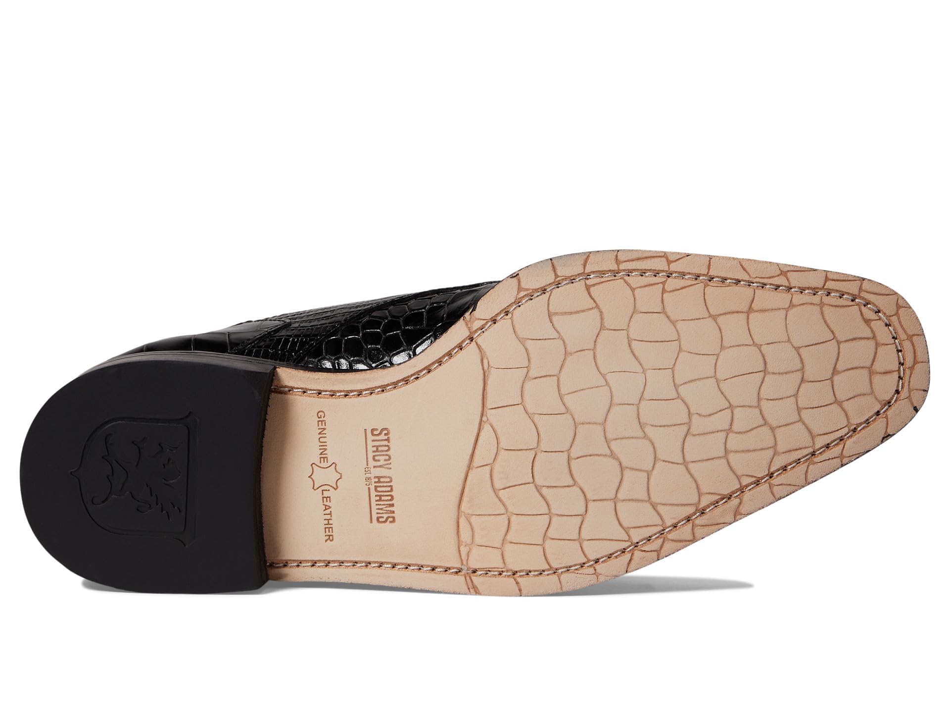 STACY ADAMS Herren Rapino Monk Strap mit einfarbiger Zehenpartie Mönch-Schnallenschuh