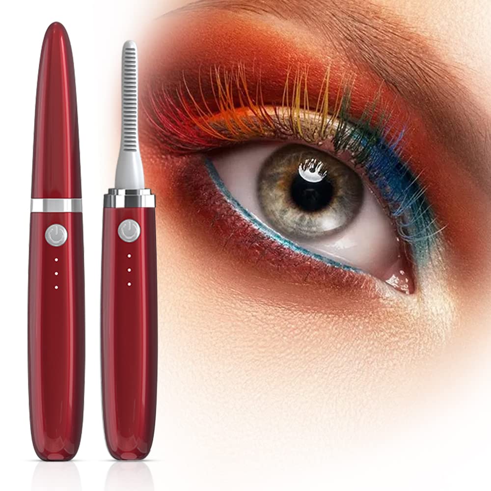peipaiHeated Eyelash Curlers, Rechargeable USB Silicone Comb Eyelash Curler Quick Natural Curling 24h Long-Lasting Curling, Electric Waterproof Eyelashes Curl Tool Mother's Day Gifts