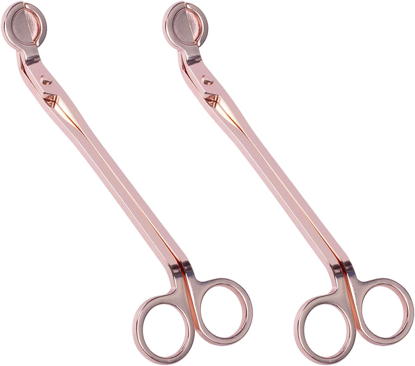 2 Pack 7.08 in Rose Gold Candle Wick Trimmer, Candle Clipper Cutter
