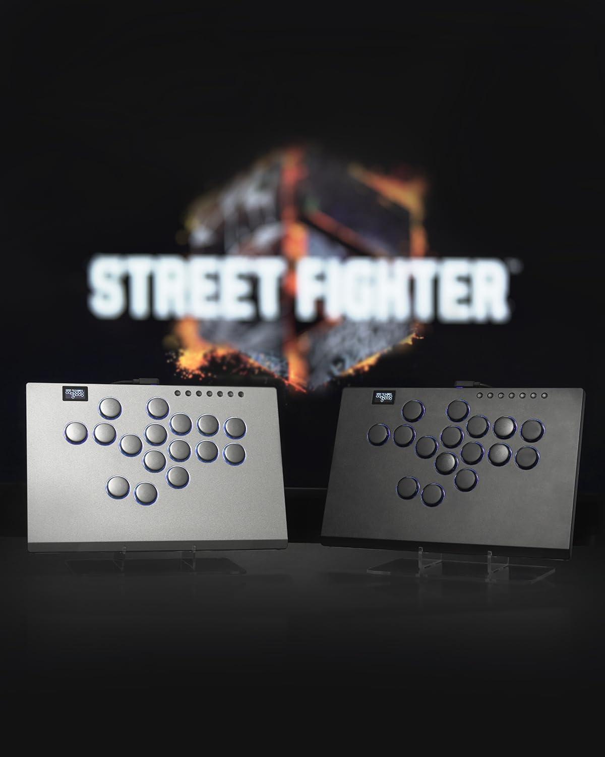 Leverless Arcade Stick Gaming Controller M16+ Modello grande e sottile in lega di alluminio - 16 interruttori a basso profilo cristallo chiave - Controller senza leva RGB personalizzato per