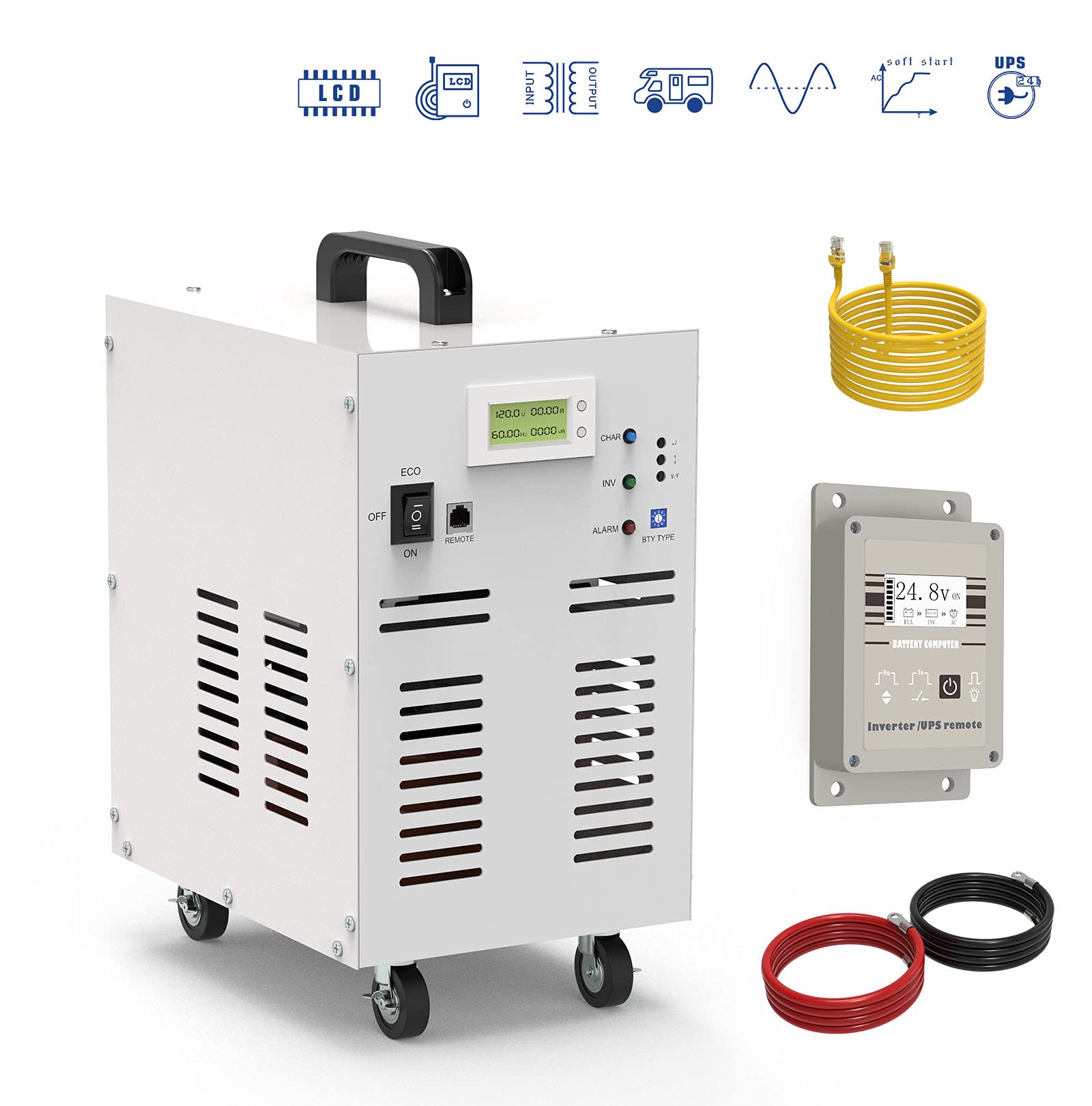 Amazon | 3000W 純粋正弦波 オフグリッド電力インバーター 最大70A