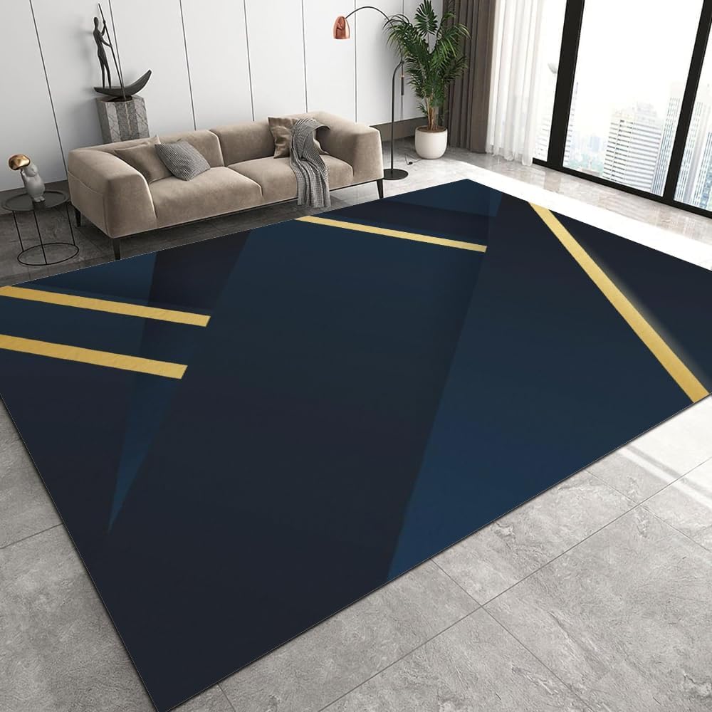 Tapis de salon doux abstrait géométrique 180x280 cm tapis antidérapant lavable