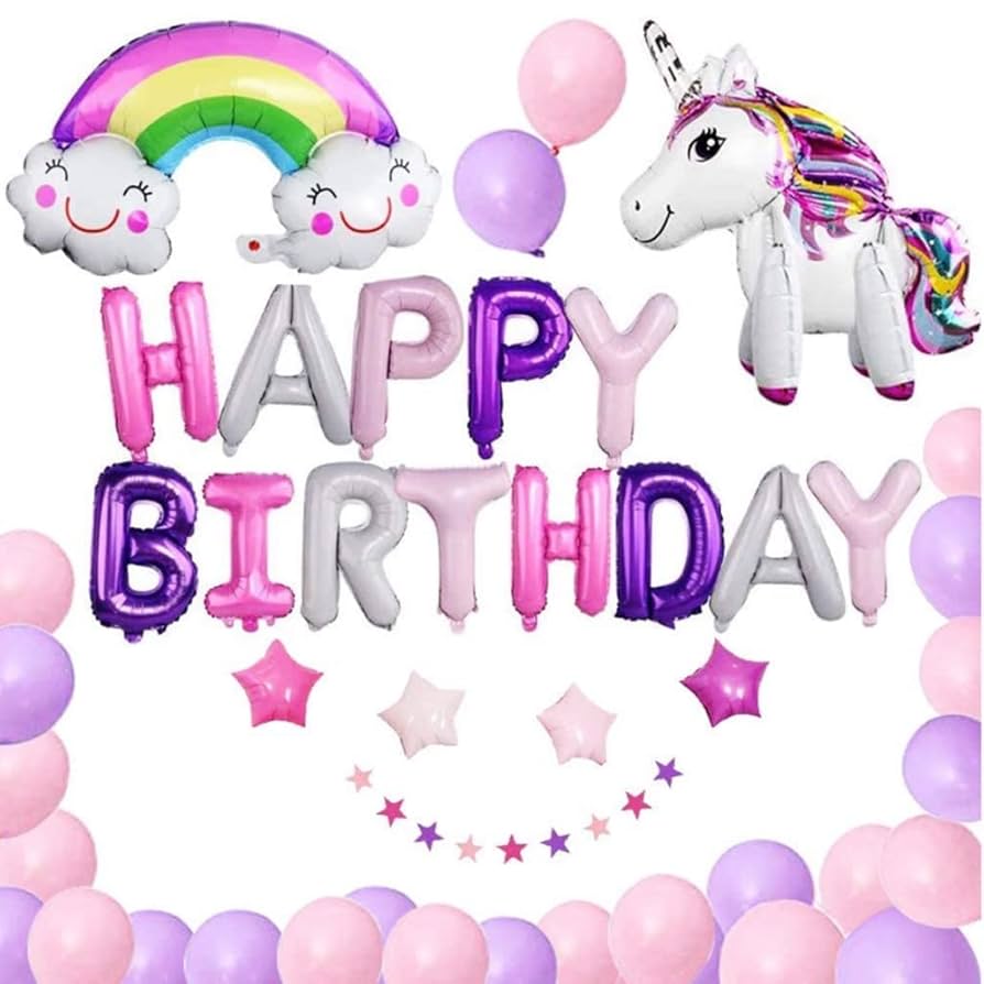 Amazon | kanon バルーン ユニコーン 立体 誕生日 風船 セット