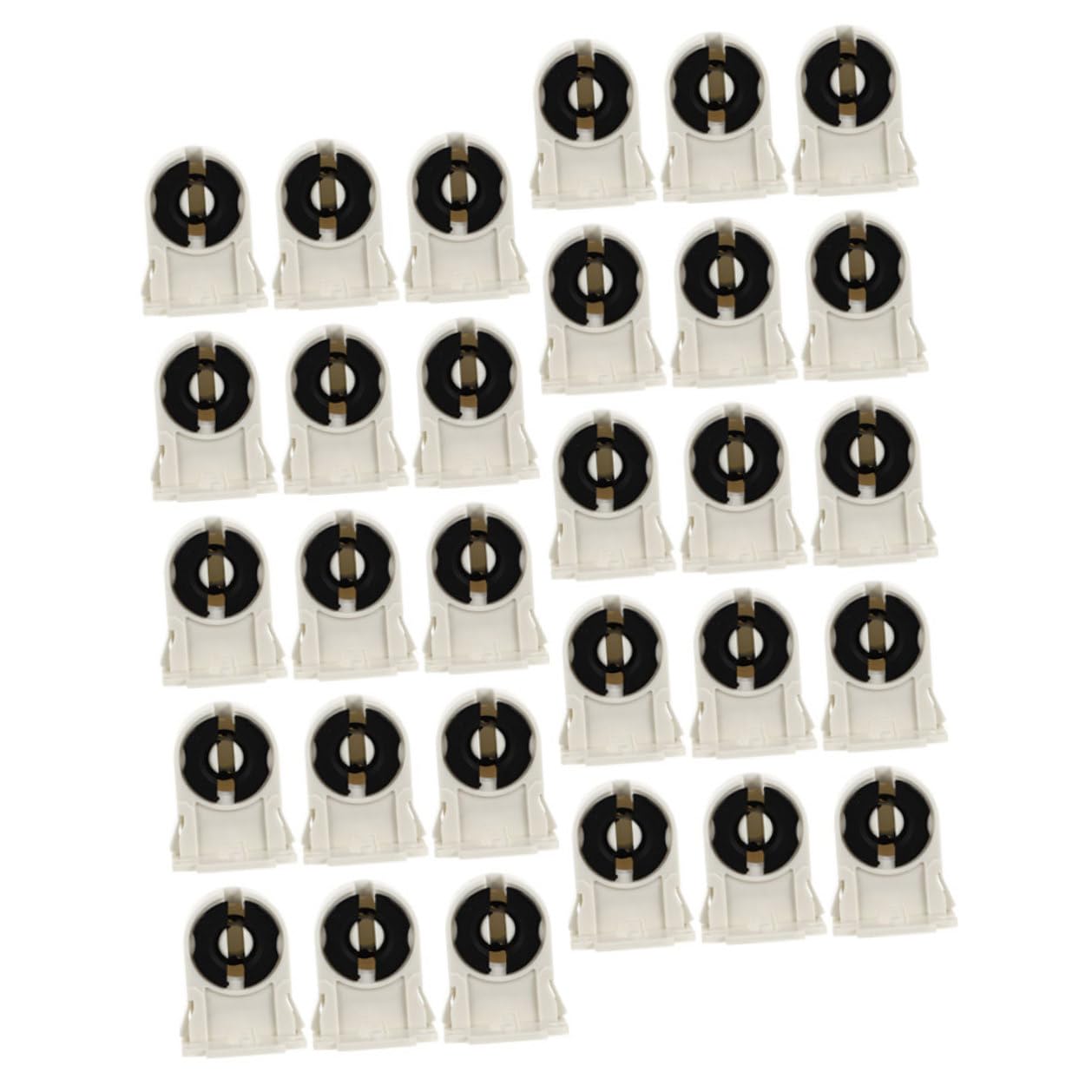 30pcs LED Tombstone Lamp Holder Sockets Compatible with Fluorescent Light Fixtures Easy Install Non-shunted Lamp Bases for LED Tube Retrofits Random Color