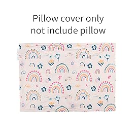 ALVABABY Toddler Pillow Cover Fits 13 x 18,12x 16 Kids Pillow 2 Pack Stretchy Soft Baby Pillow Cover Envelope Kids Pillowcases for Boys Girls Rainbow 2TPE03