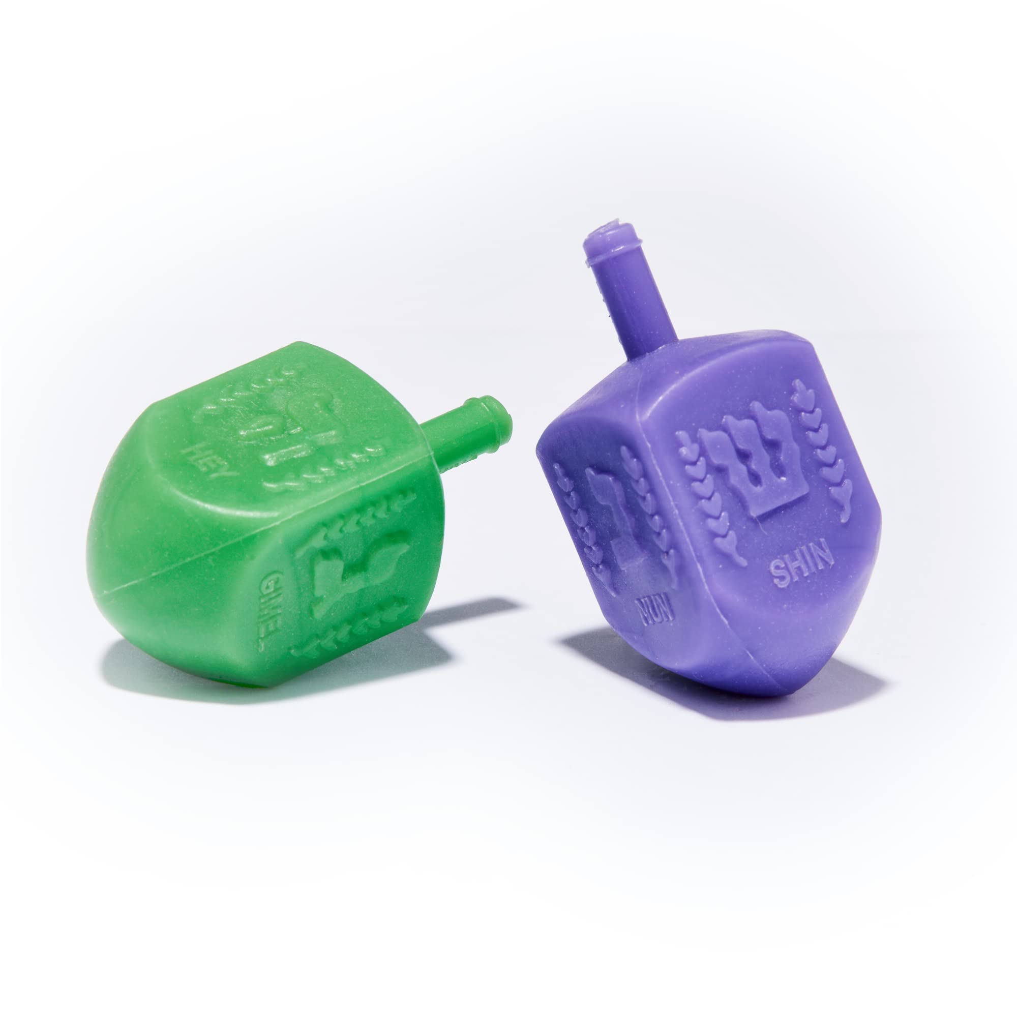 Judaica Mega Mall The Dreidel Game! Colored Plastic Dreidels, 100 Pack, (Instructions Included)
