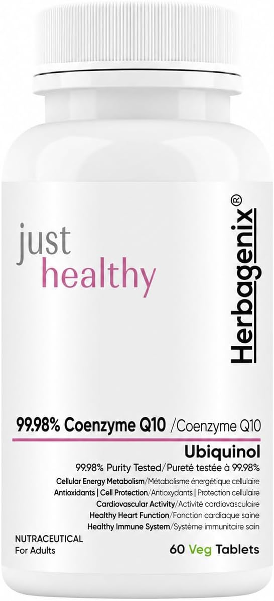 Coq10 Coenzyme Q10 300mg With Alpha Lipoic Acid Ala, Omega 3 Fatty Acid, Lycopene, Bioperine And Vitamin B1, B2 And B6 To Good Health Supplement-60 No Sugar Veg Tablets (No Capsule)