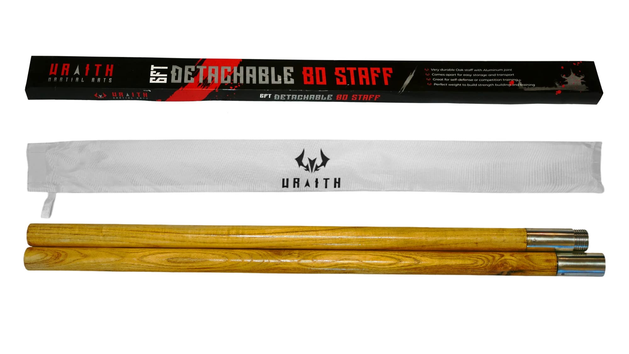 Buy Collapsible Staff. Tactical Training Staff for Martial Arts. Real Wooden Bo Made from Oak