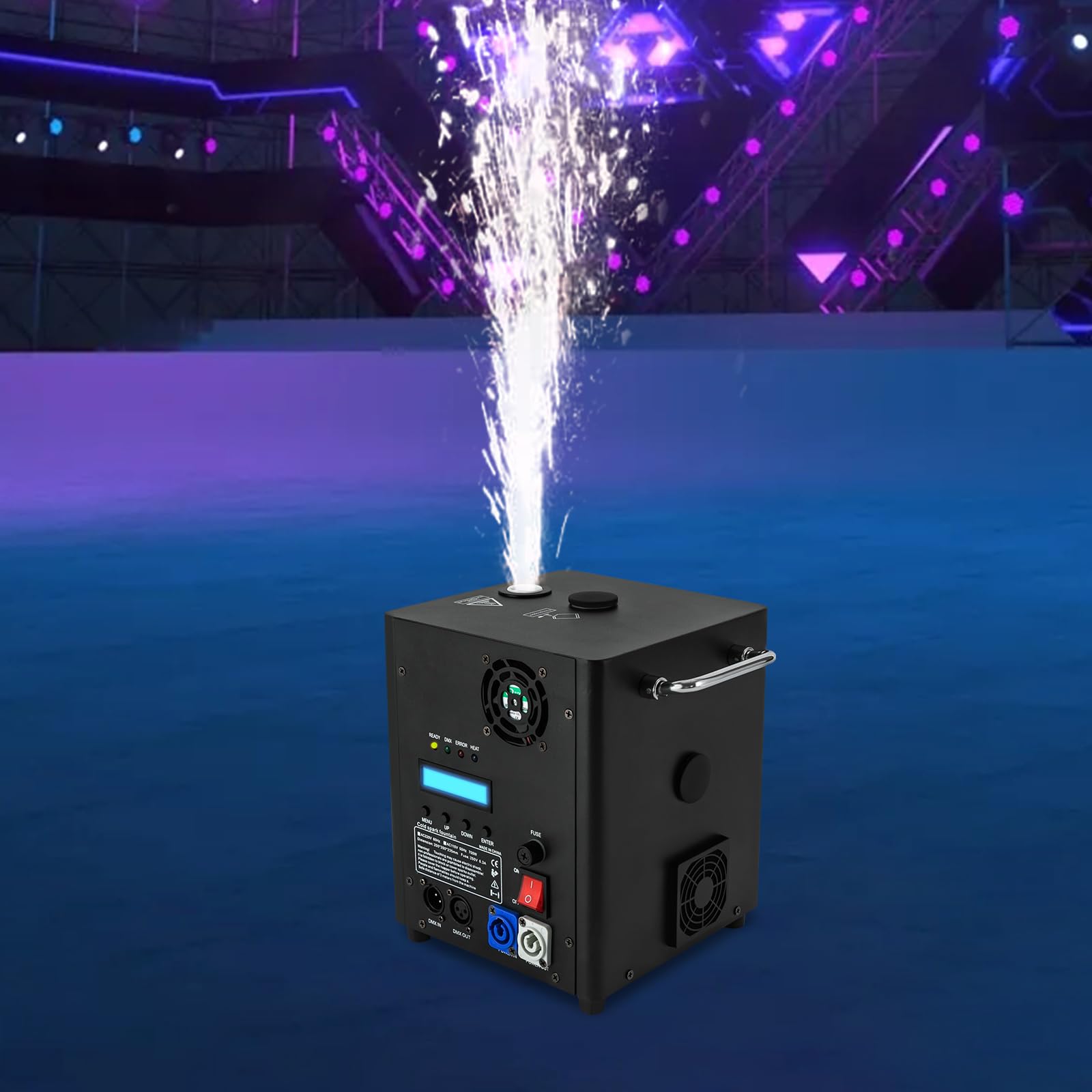 700W Elektronische Kaltflammen-Feuerwerksmaschine, DSYOGX Tragbares Einstellbare Injektionshöhe Pyrotechnikmaschinen, Pyrotechnische Maschine für Partys, Hochzeiten, Weihnachten