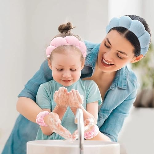 Miniatura 4 de Mimi and Co - Diadema de spa para mujer, diadema de maquillaje, esponja y toalla de toalla, banda para el cabello para lavar la cara, cuidado de la