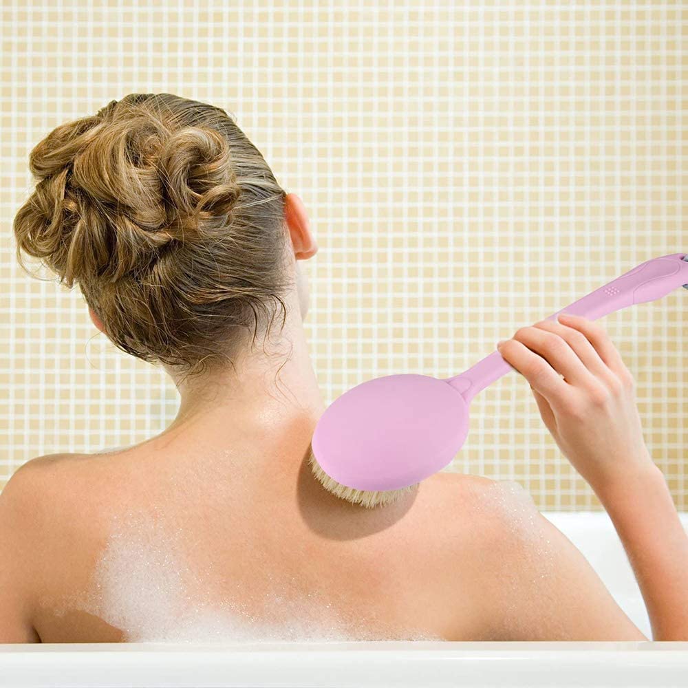 Spazzola per la doccia, Spazzola da bagno for scrub corpo e schiena con inserti in nylon
