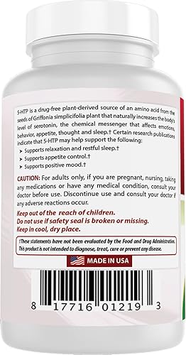 Miniatura 13 de Best Naturals 5-HTP 200 mg 120 Cápsulas Vegetarianas