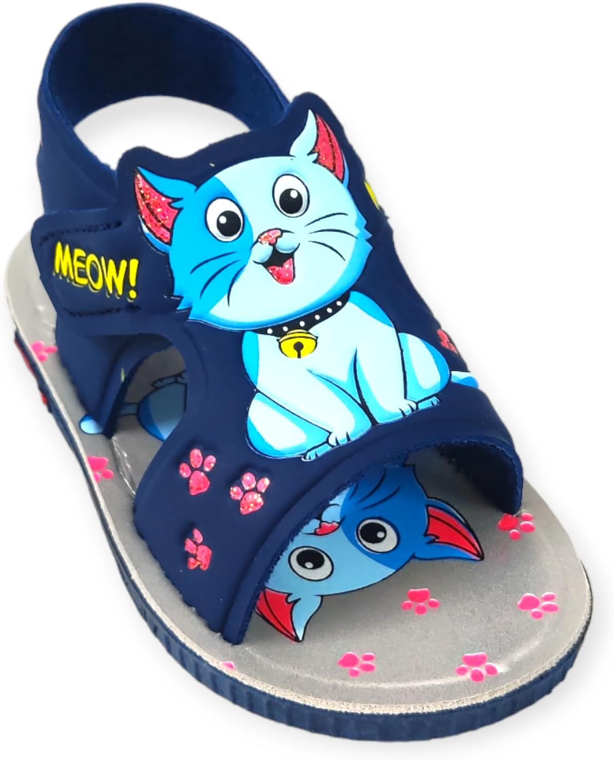 Baby Boy's and Baby Girl's Chu-Chu Sound Musical First Walking Sandals C-06 (Navy Blue, 21_Months)