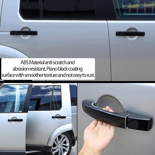 Miniatura 3 de HAPPYHORSE Compatible con Land Rover LR4 Discovery 4 2009-2016  Range Rover Sport 2010-2013 Cubierta protectora negra para manija de puerta,
