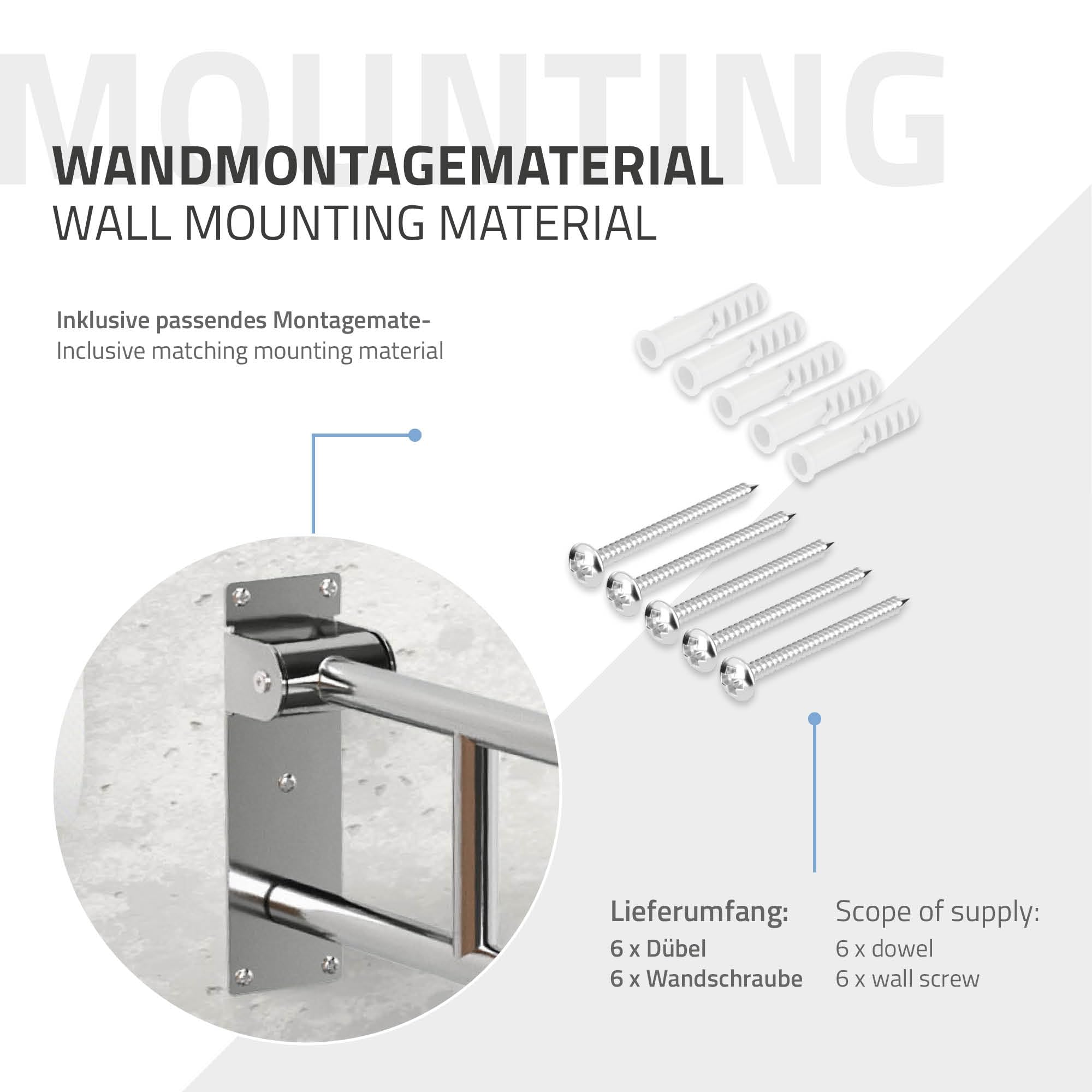 ML-Design Barra para WC, Apoyo para Inodoro Abatible para Personas Mayores y Movilidad Reducida, 60cm, Acero Inoxidable, Soporte Plegable de Levantamiento, Asidero de Seguridad para Baño, Carga 200kg