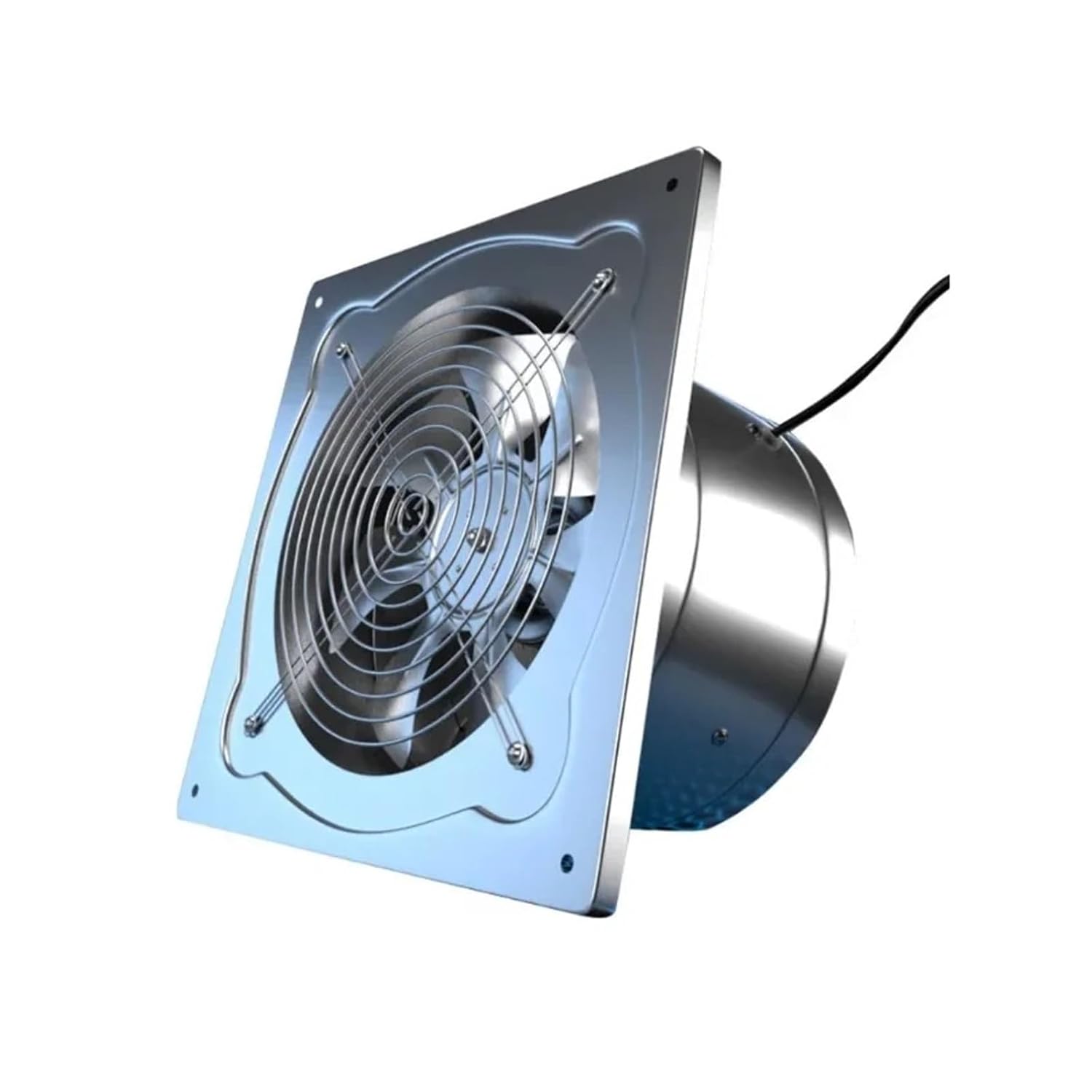 6/7/8 inch Electric Exhaust Fan Ventilation Duct Fan Stainless Steel Industrial Blower(UK Plug,6inch)