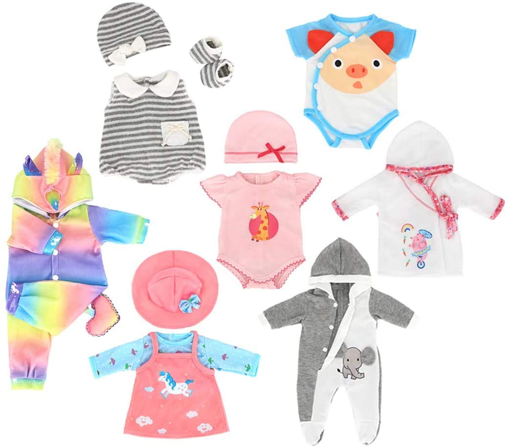 Aeromdale - Set di vestiti per bambola con cappello floreale
