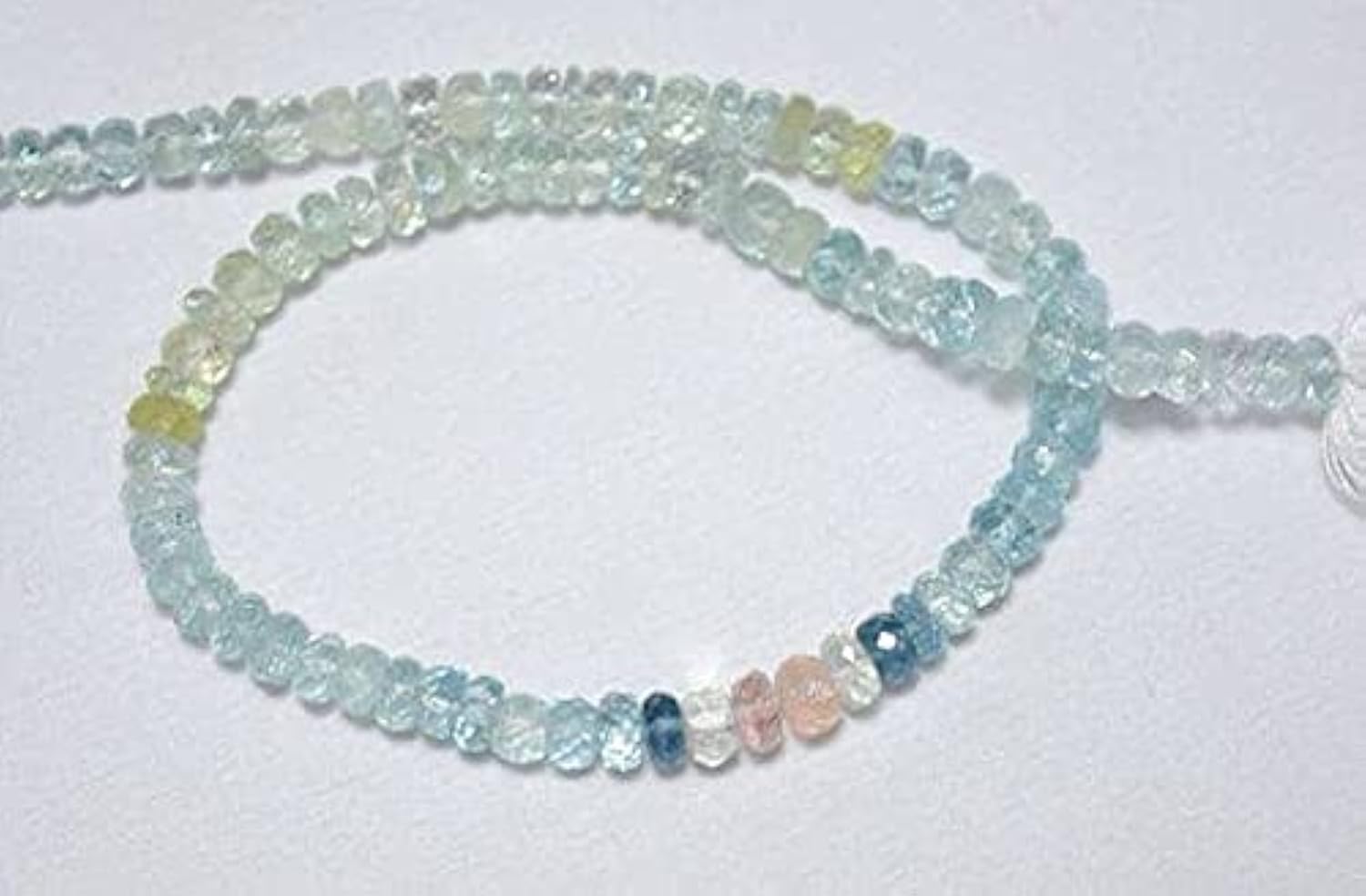 Rondelles facettées d'aigue-marine naturelle 6mm, des gemmes d'exception pour joaillerie fine