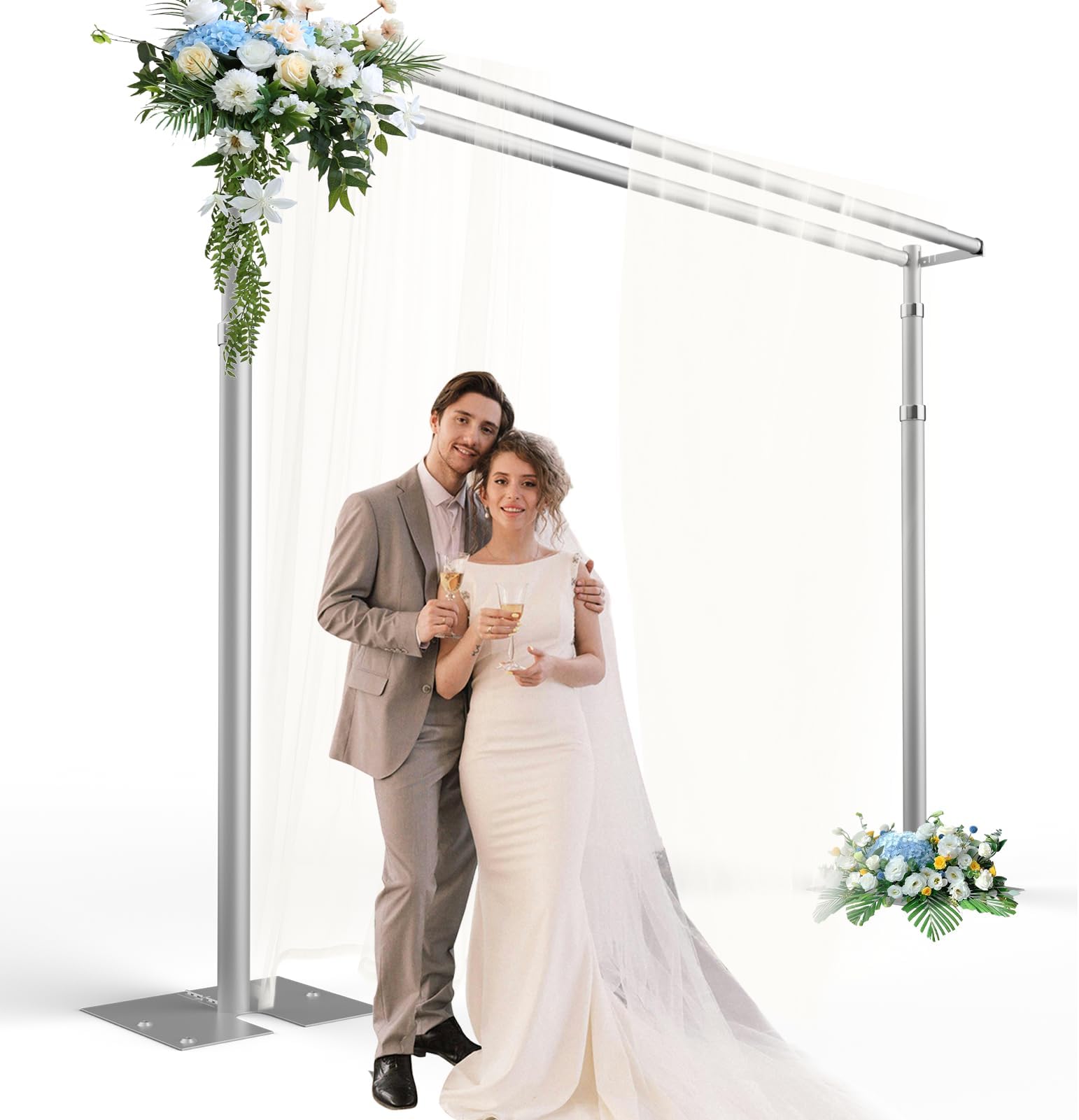 Amazon.com : GLOSHOOTING Heavy Duty Backdrop Stand 8.6x10ft, Double ...