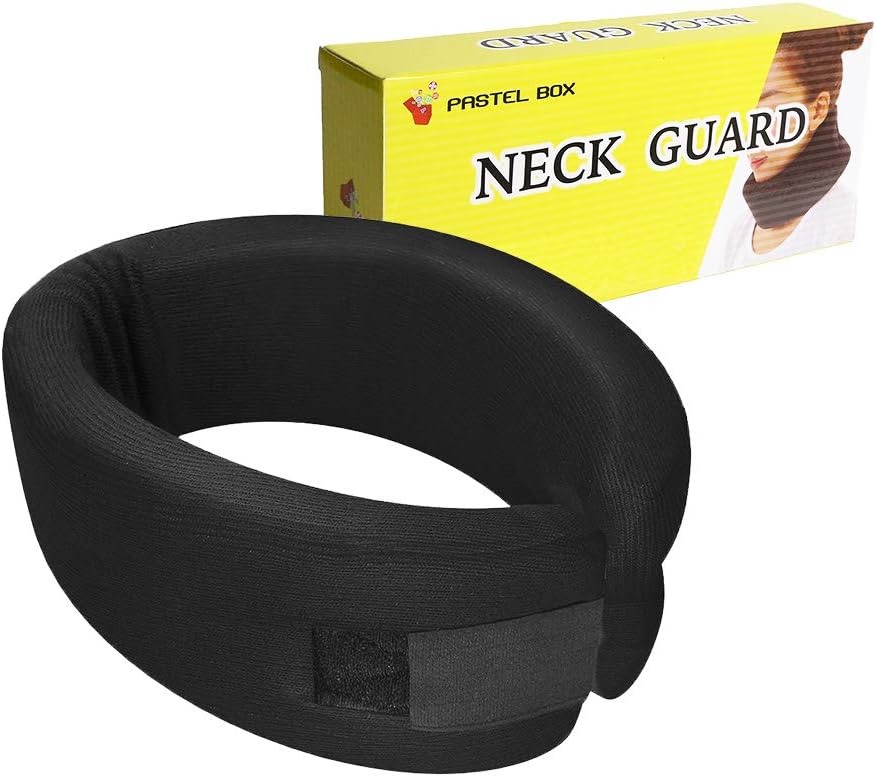Amazon Pastel Box 首サポーター 首コルセット ソフト クッション 首固定 軽量 男女兼用 専用洗濯ネット付き ブラック Pastel Box 首 頸椎用