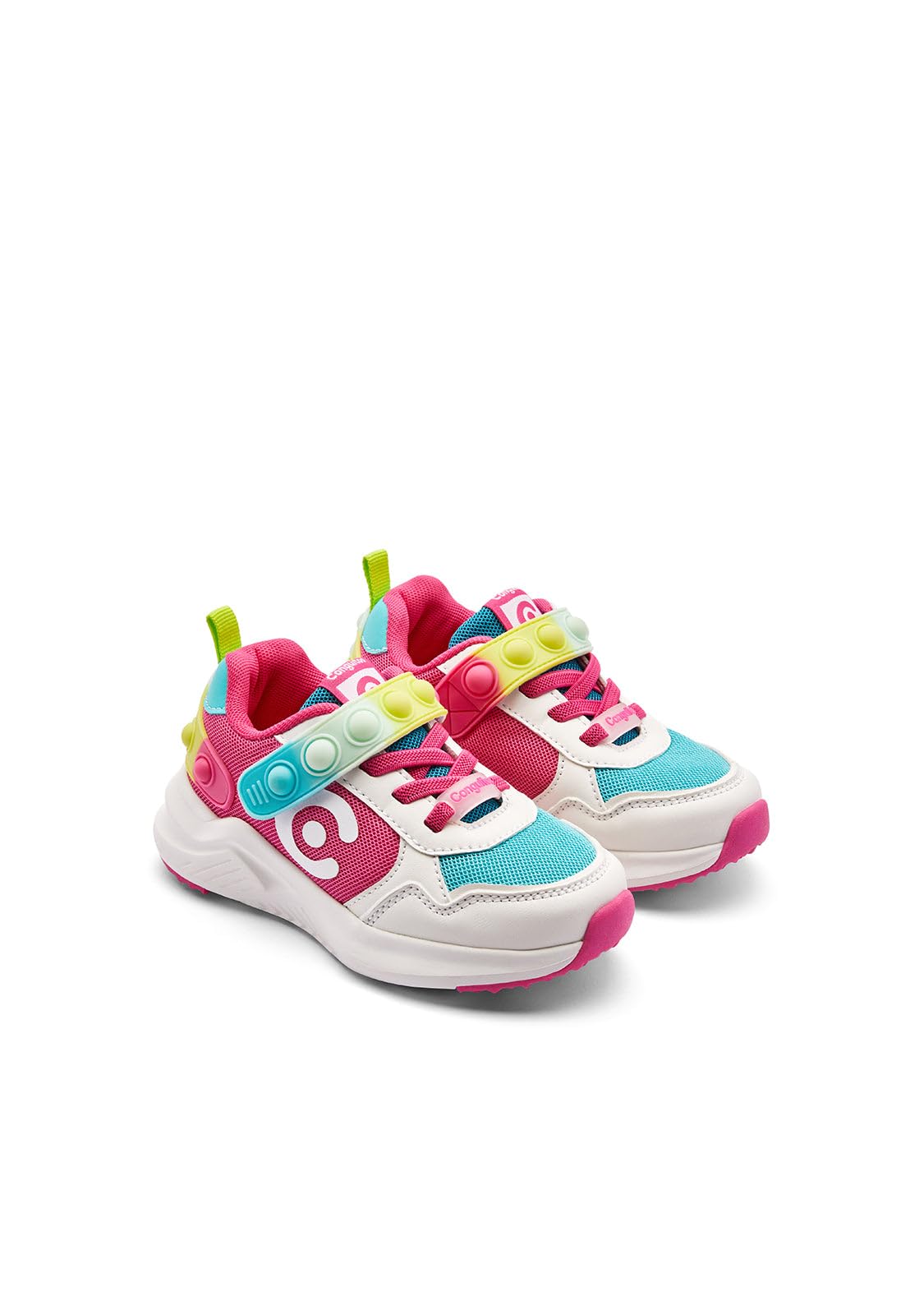 Conguitos - Zapatillas Deportivas Niña Autoadherente para Niña (Rosa/Talla 30)