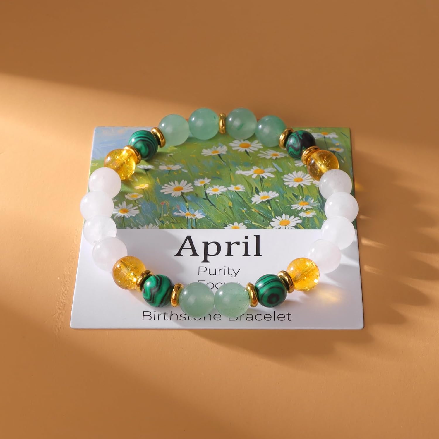 Birthstone Crystal Floral Bracelets for Women Men Colorful Stone Bracelet for Women Reduce Anxiety Zodiac Month Bracelet Birthday Graduation Gifts - Image 6