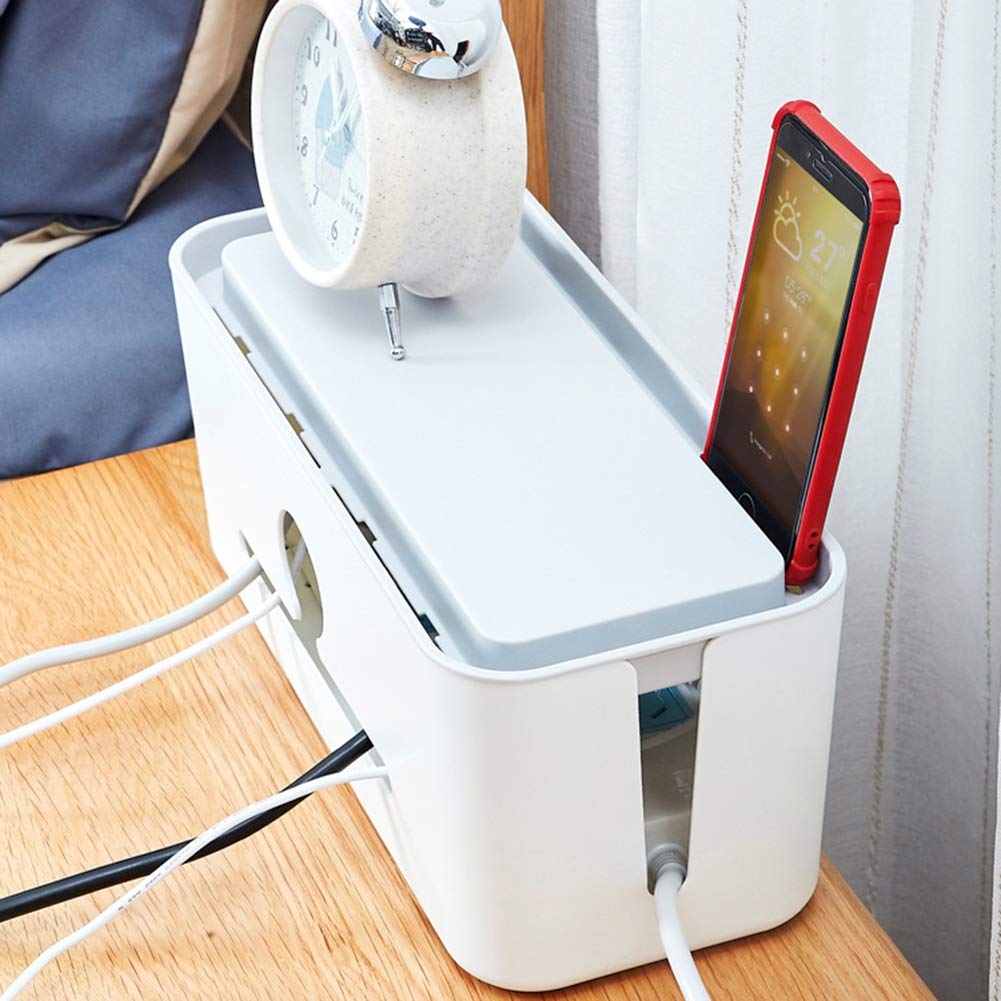 Boîte De Rangement Pour Câbles – Organisateur Transparent Anti-Emmêlement Avec Compartiments – Idéal Maison & Bureau