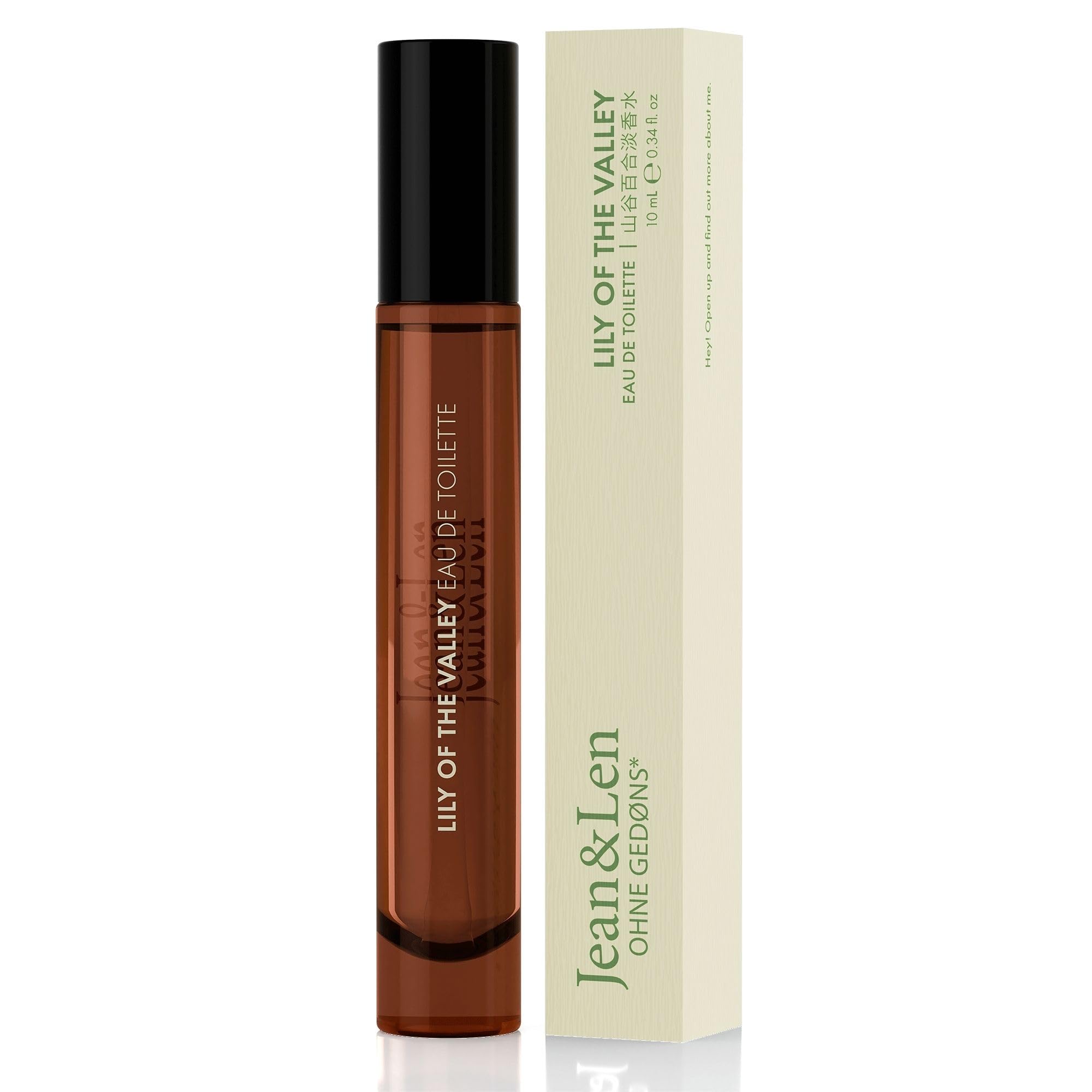 Jean & Len Eau de Toilette Lily of the Valley, Eau de Toilette con aroma a muguete, práctico mini perfume, ideal para llevar, frasco de cristal selecto, 10 ml