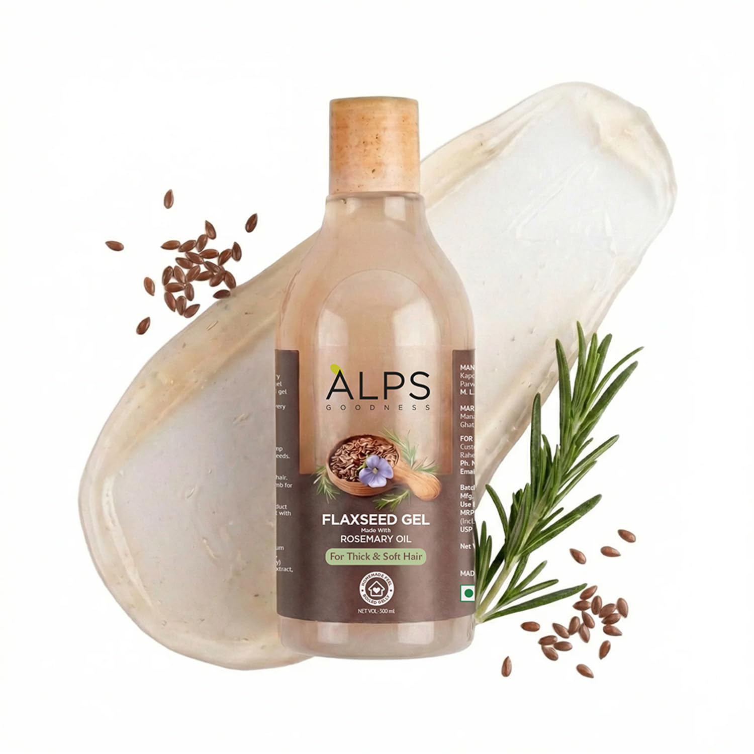 Alps Goodness Flaxseed, Rosemary & Hibiscus Hair Gel, 300ml | Hair Mask for Strong & Soft Hair | Frizz Control & Hair Growth | Deep Conditioning | Spa Like Experience | For All Hair Types-image-35