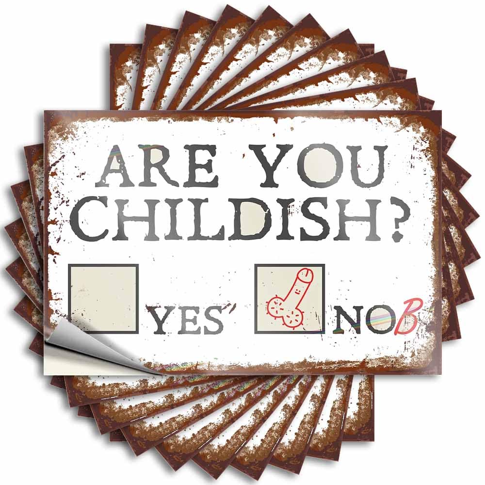 are You Childish? Teens Ship DIY | Fuzzy Bumper Collection Removable Vinyl Sticker Decal(8X12CM)
