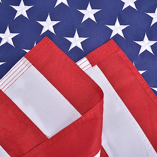 American Flag Pole Sleeve Banner Style 3x5 Ft USA US Flag Embroidered Stars Heavy Duty Durable For Outdoor Outside(Flag Pole is NOT Included) - Thumbnail 6