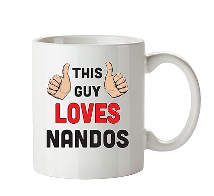 FoxyPrinting This Guy Loves Nandos Personalised Adult Office Mug