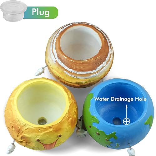 Miniatura 6 de Cinf Macetas de resina en forma de muñeca de jardín de plantas verdes bonitas macetas encantadoras macetas para bolígrafo, maceta decorativa moderna