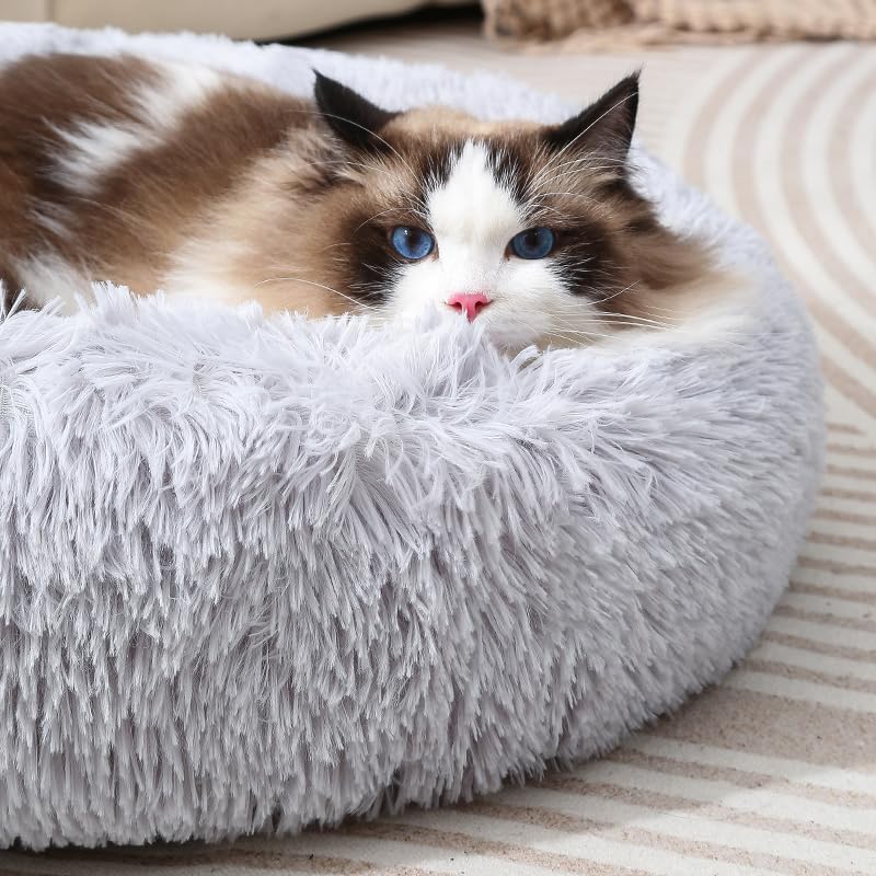 Donut Dog Bed Large Comfort Cat Bed Cat Cute Bed Calming Pet Bed Large Bed for cat Round Bed Round Pet Dog Bed Warm for 10Kg Pet