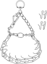 Prong Pinch Collar for Dogs with Quick Release Buckle, Adjustable Training Collar for Small Medium Large Dogs, Helps Prevent Dog from Pulling (3.0mm, Neck Size 19"-21"), Silver