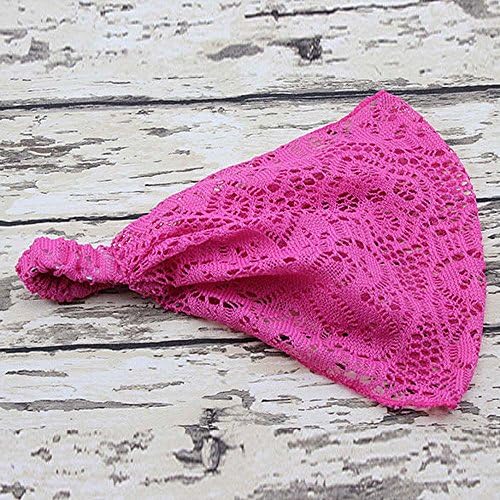 GaoZhen Makeup Headband Turban Bandanas Girl Fashion Hairband Head Head Stretchy Lace Wide Band Headband