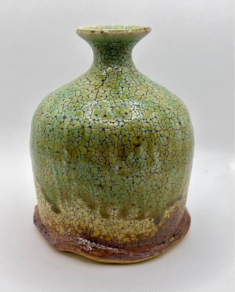 美濃焼 花瓶 安藤百利行作 灰秞梅花皮花生 安藤百利行作 - メルカリ