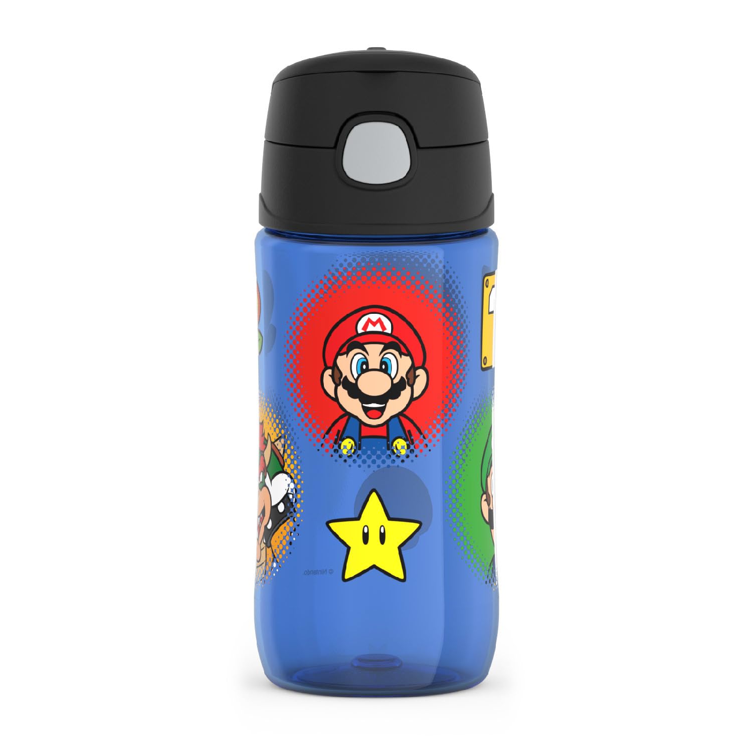 THERMOS FUNTAINER 16 Ounce Plastic Hydration Bottle with Spout, Mario