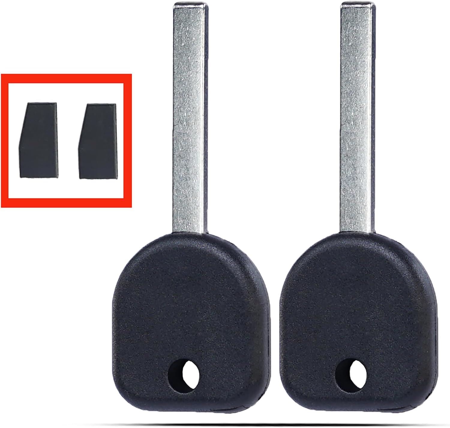 Key Fob Replacement Fits for Buick Chevrolet GMC 2010-2021 Uncut Transponder Ignition Car Key B119 HU100 46chip (Set of 2)