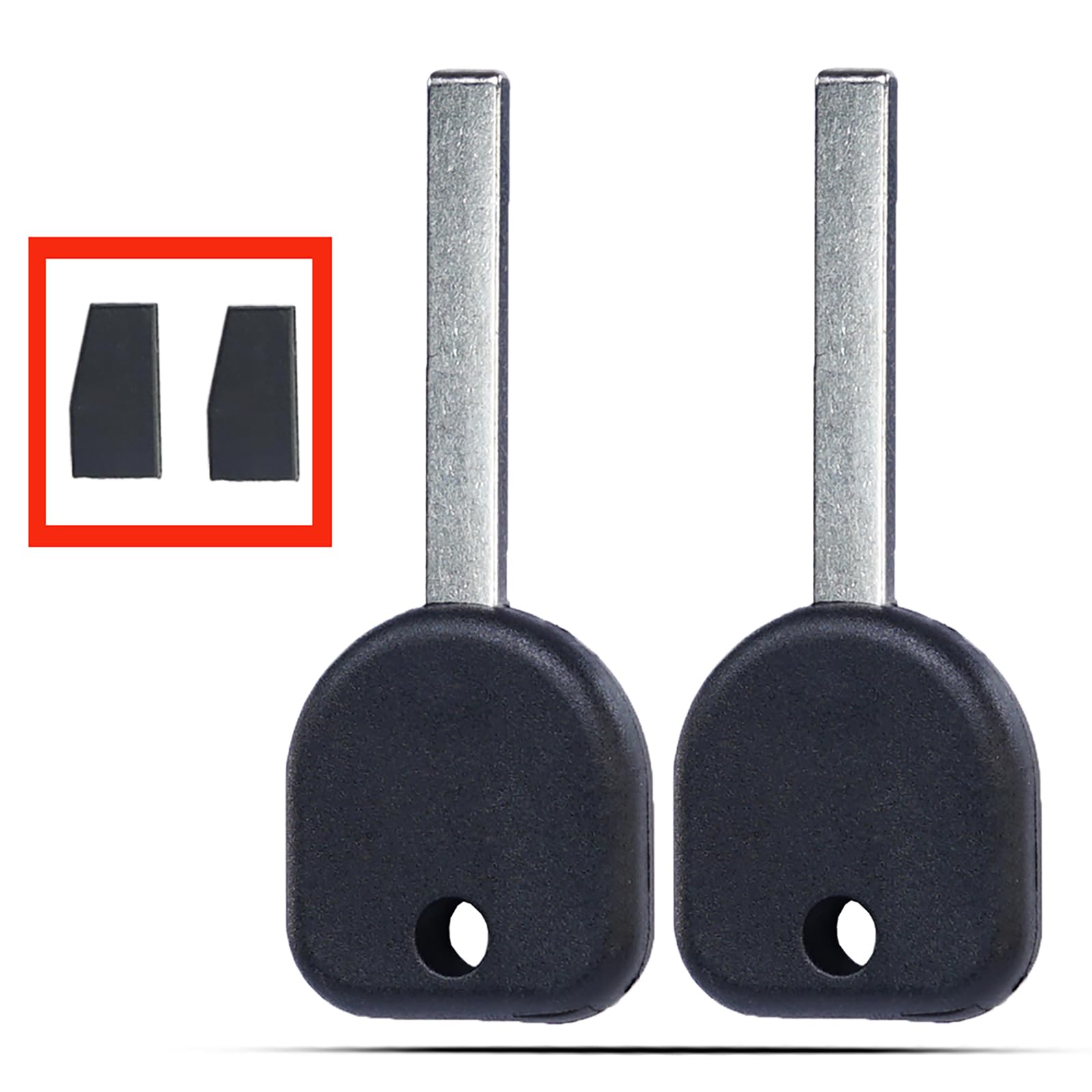 MechanMagic Key Fob Replacement Fits for Buick Chevrolet GMC 2010-2021 Uncut Transponder Ignition Car Key B119 HU100 46chip (Set of 2)