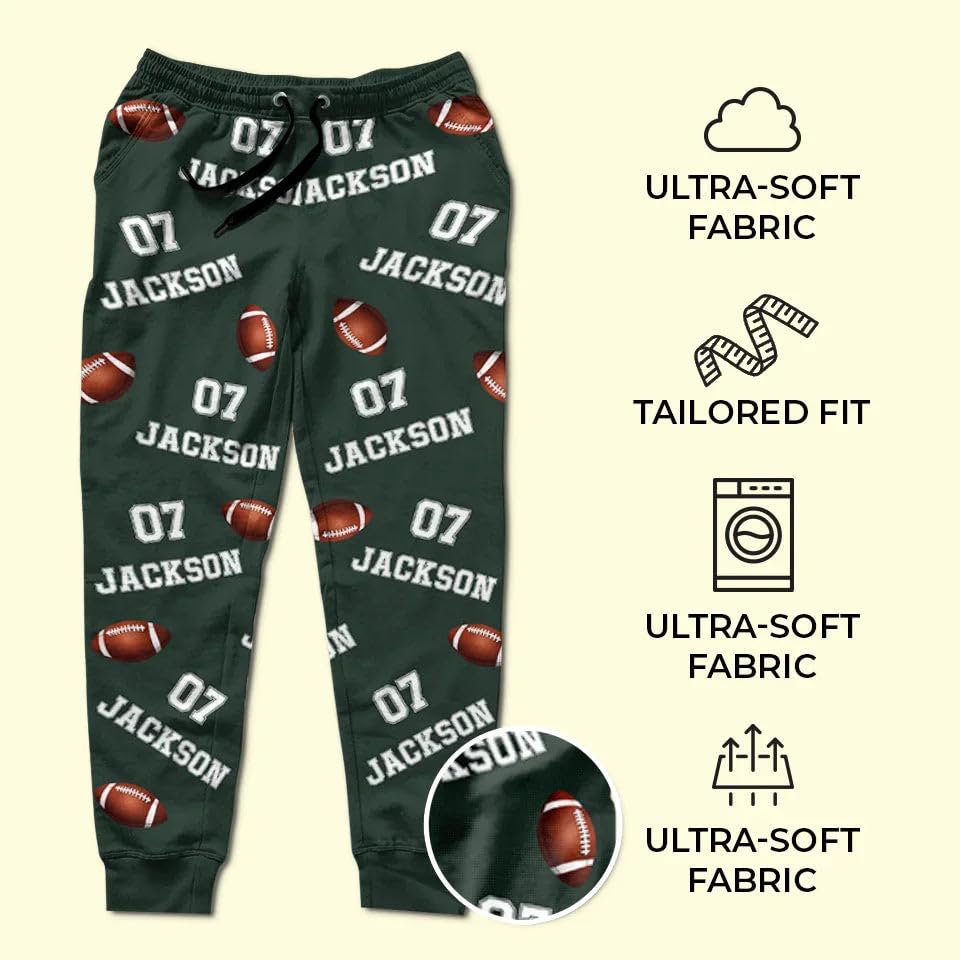 DOPTIKA Custom Unisex Sweatpants, Personalized Christmas Birthday Gifts for Sports Fans, Sports Lovers, Joggers for Men3